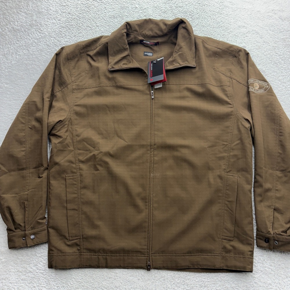 Nike Tiger Woods Collection Golf Jacket Mens XL Brown Full Zip 331797-237 NWT